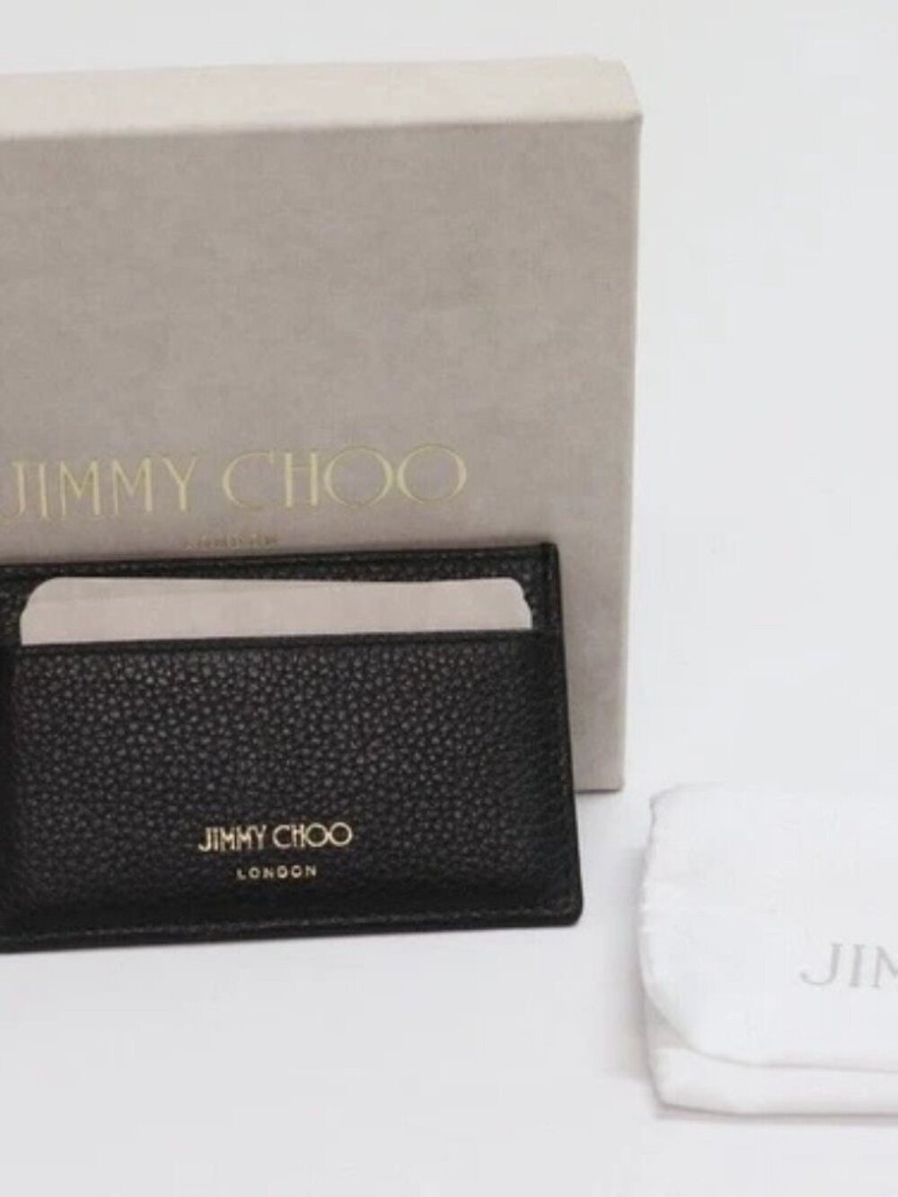 JIMMY CHOO Aarna Black Leather Card Holder